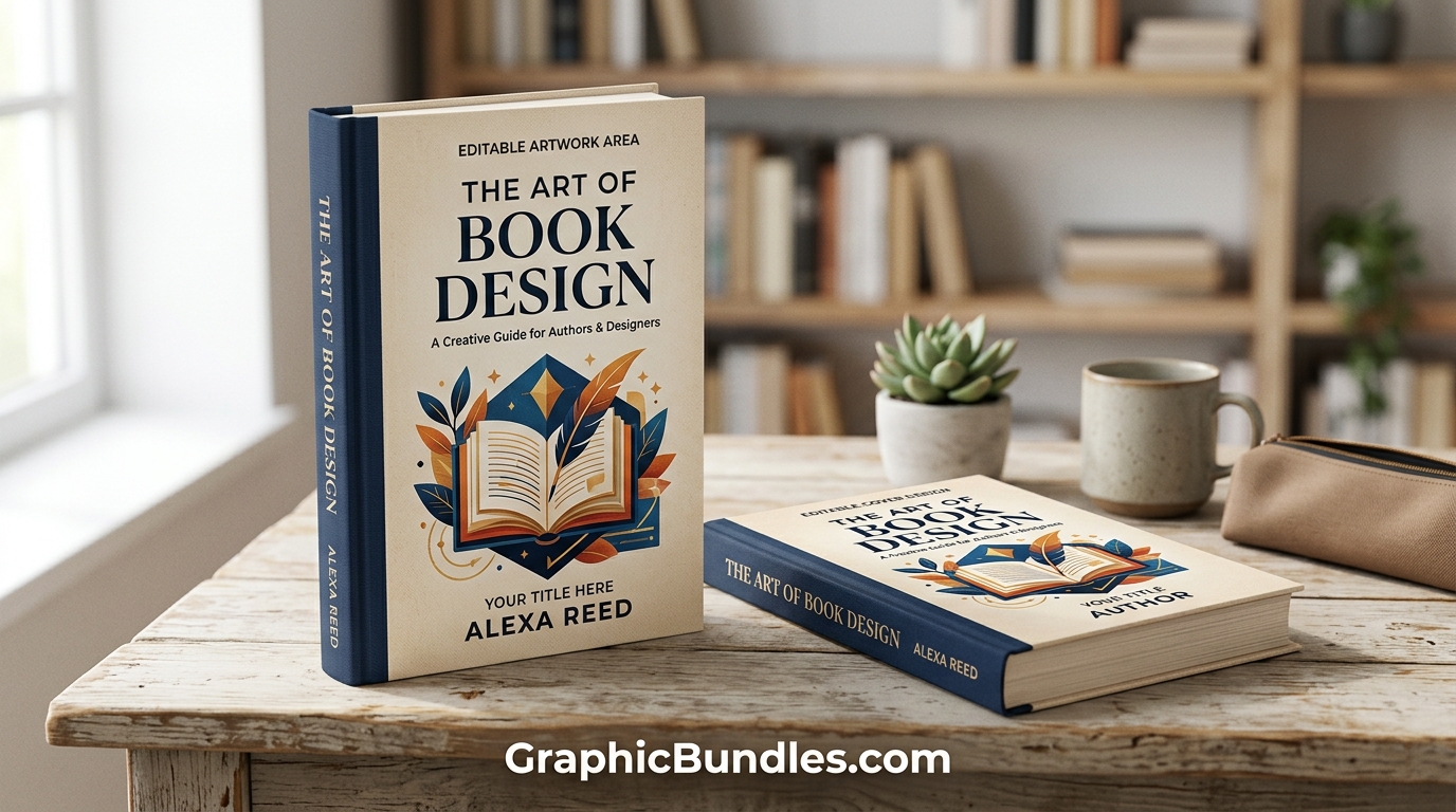 Free Book Cover PSD Mockup Download