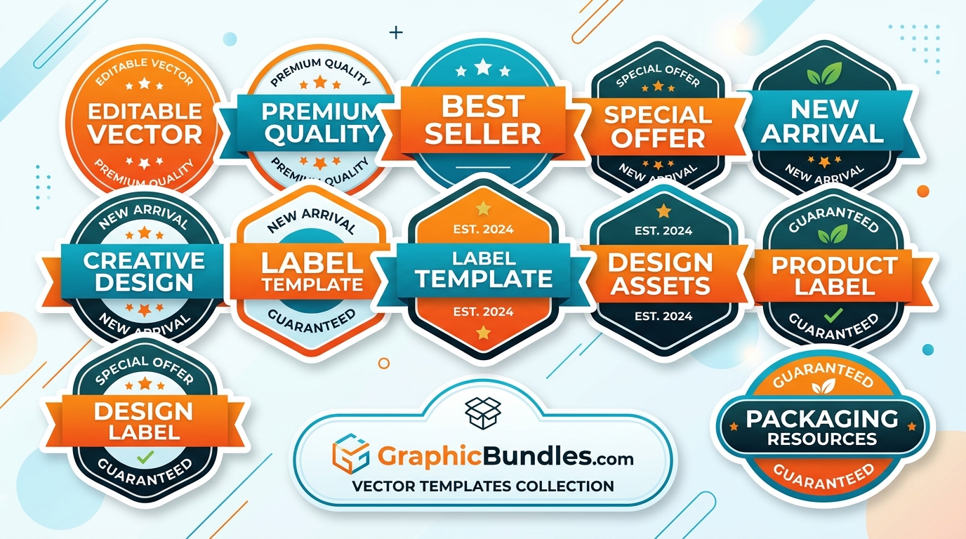 Free Badge Label Vector Template Download