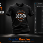 Free Black T Shirt PSD Mockup Download