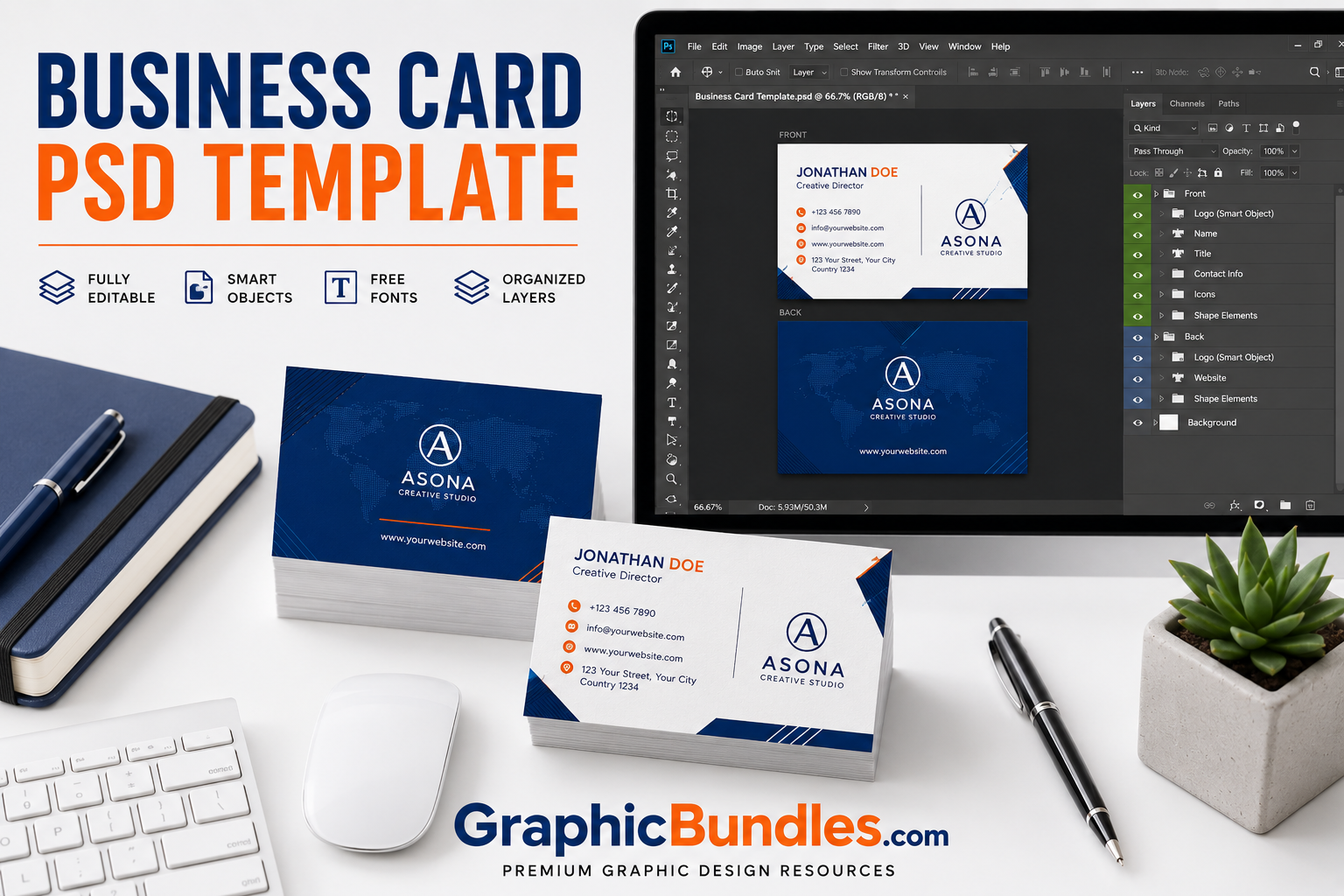 Free Business Card PSD Template Download