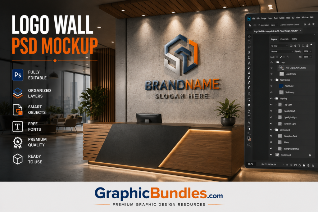 Free Logo Wall PSD Mockup Download Free Logo Wall PSD Mockup Download