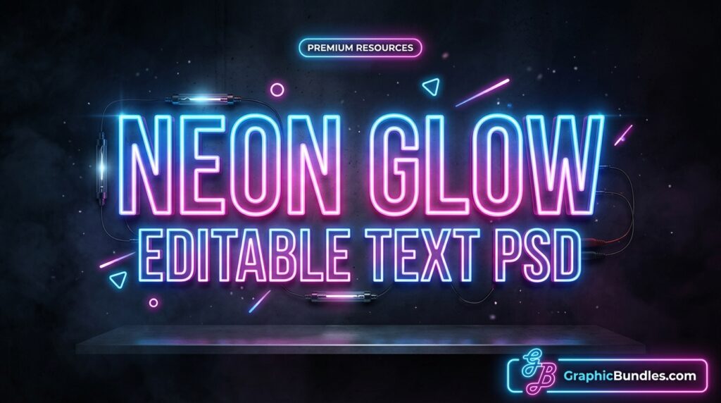 Free Neon Text Effect PSD Download Free Neon Text Effect PSD Download