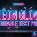 Free Neon Text Effect PSD Download