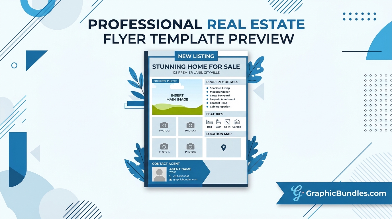 Free Real Estate Flyer Vector Template Download