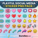 Free Social Media Sticker PNG Pack Download