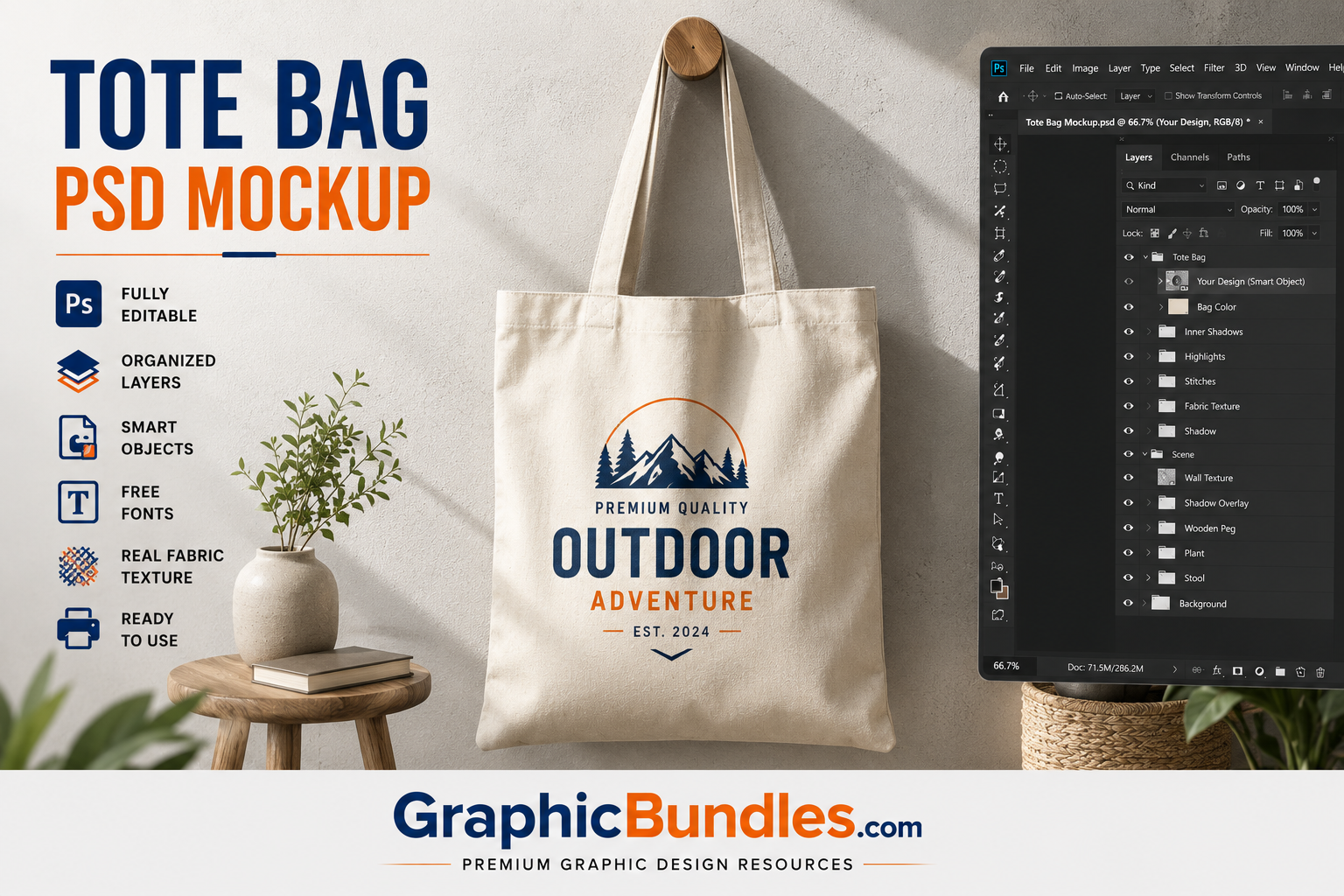 Free Tote Bag PSD Mockup Download