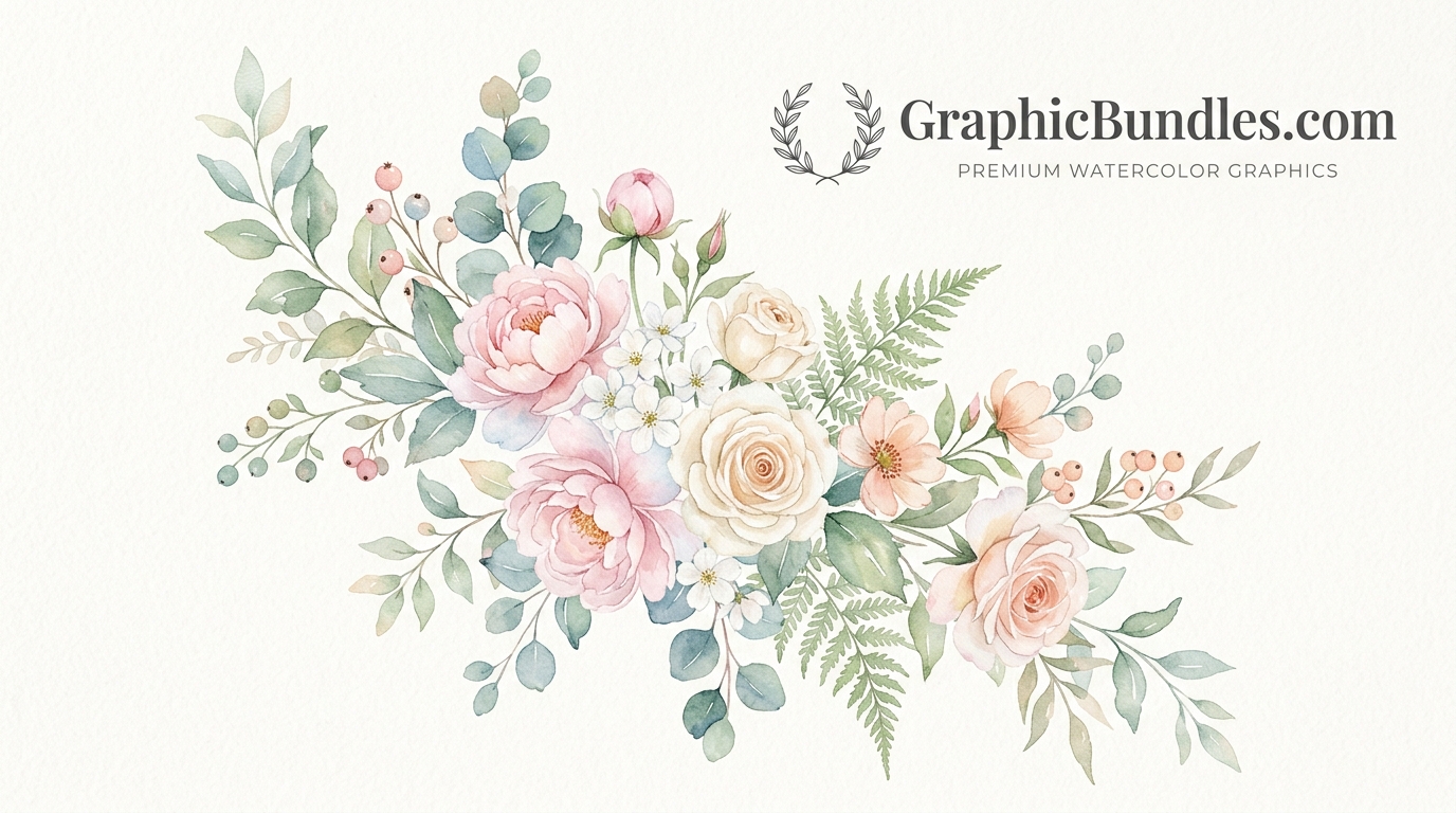 Free Watercolor Floral PNG Clipart Download
