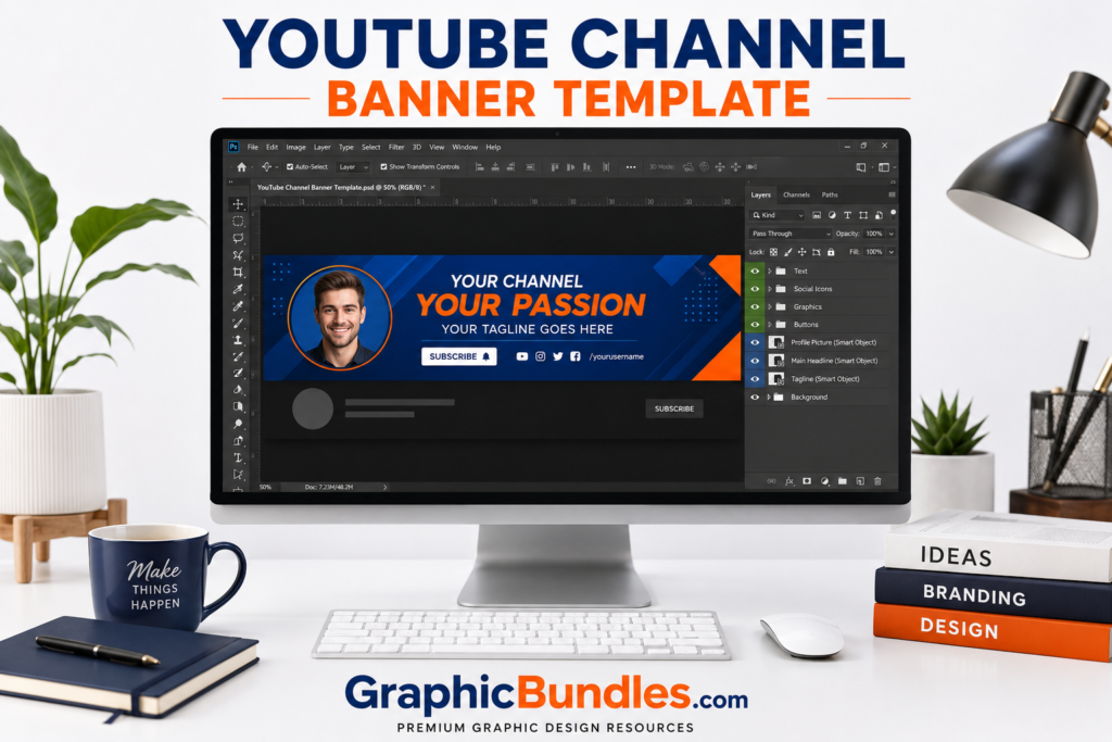 Free YouTube Banner PSD Template Download