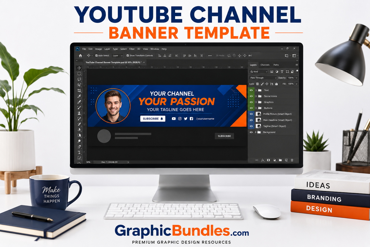 Free YouTube Banner PSD Template Download