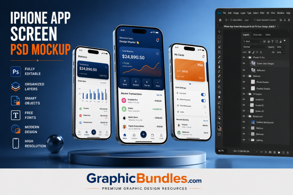 Free iPhone App Screen PSD Mockup Download Free iPhone App Screen PSD Mockup Download
